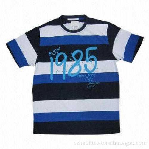 60% Cotton 35% Polyester Yarn Dyed T-shirt, Customized Colors are Accepted
